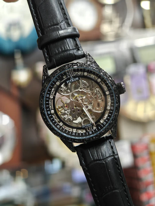 black gold dial automatic watch