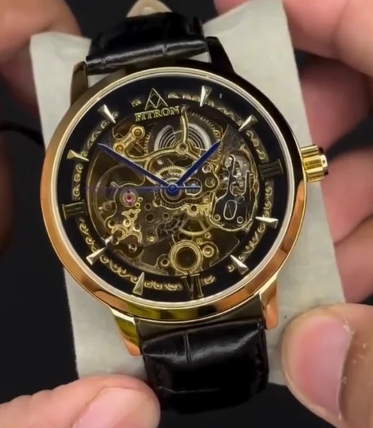 premium black gold automatic watch